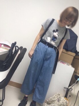 「ミッキー」｜藍さん（レディース・163cm）の夏コーディネート