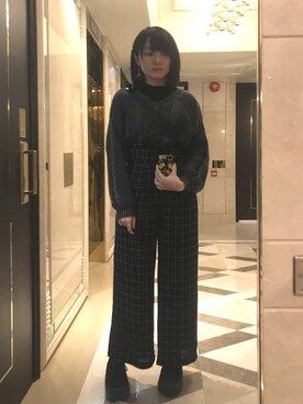 「asos（エイソス）のアイテム（リング）」を使った、藍さん（レディース・163cm）の秋コーディネート