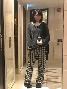 「asos（エイソス）のアイテム（リング）」を使った、藍さん（レディース・163cm）の秋コーディネート