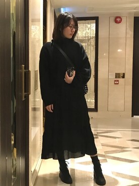 「asos（エイソス）のアイテム（リング）」を使った、藍さん（レディース・163cm）の冬コーディネート