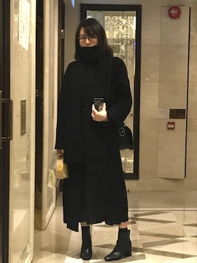 「SPINNS（スピンズ）のアイテム（マフラー）」を使った、藍さん（レディース・163cm）の冬コーディネート