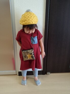 「F.O.KIDS（エフオーキッズ）のアイテム（ワンピース/ドレス）」を使った、じぇんさん（キッズ・100cm）の秋コーディネート