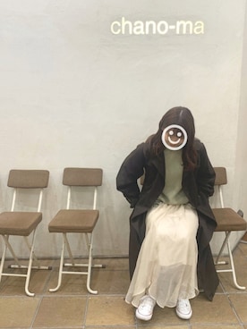 「archives（アルシーヴ）のアイテム（トレンチコート）」を使った、るꪔ̤̱さん（レディース・154cm）の春コーディネート