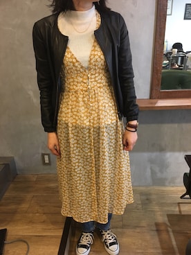 「Daniel Wellington（ダニエルウェリントン）の【Daniel Wellington】レザーバンド３６ＭＭ（アナログ腕時計）」を使った、ayaさん（レディース・160cm）の冬コーディネート