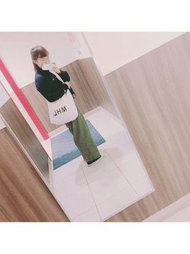 「マーガレット・ハウエル(MARGARET HOWELL)」｜「アイテム（デニムジャケット）」を使った、mmmさん（レディース・157cm）の冬コーディネート