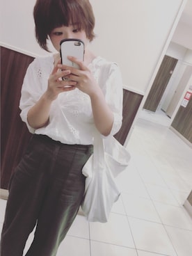 「カーキパンツ」｜mmmさん（レディース・157cm）の夏コーディネート