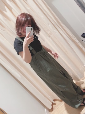 「アイテム（サロペット/オーバーオール）」を使った、mmmさん（レディース・157cm・20代）の夏コーディネート