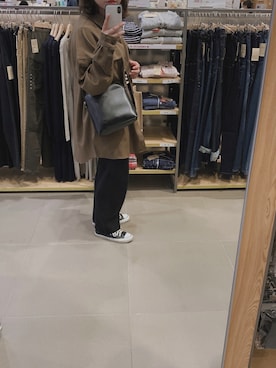 「niko and...（ニコアンド）のウーリッシュフラノCPOシャツ（シャツ/ブラウス）」を使った、mmmさん（レディース・158cm）の秋コーディネート