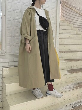 ステンカラーコートを使った「fashiru」の人気ファッション 