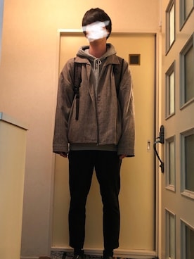 「unrelaxing（アンリラクシング）のアイテム（ブルゾン）」を使った、Mr.SEAさん（メンズ・180cm）の秋コーディネート