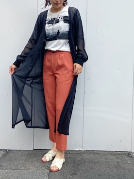 「B'2nd（ビーセカンド）のアイテム」を使った、YUKI IKEGAMIさん（レディース・163cm）の夏コーディネート