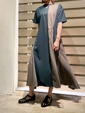 「ビーセカンド」｜「アイテム（ワンピース/ドレス）」を使った、YUKI IKEGAMIさん（レディース・163cm）の夏コーディネート