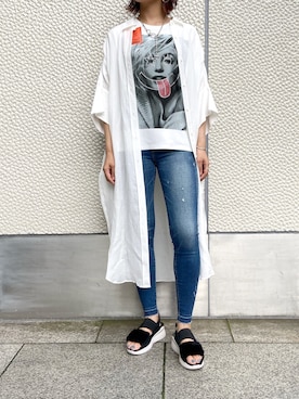 「surt（サート）のアイテム」を使った、YUKI IKEGAMIさん（レディース・165cm）の夏コーディネート