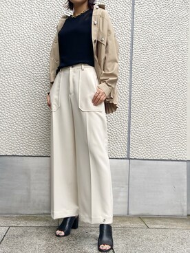 「OFFICINE CREATIVE（オフィチーネクリエイティブ）のアイテム」を使った、YUKI IKEGAMIさん（レディース・165cm）の夏コーディネート