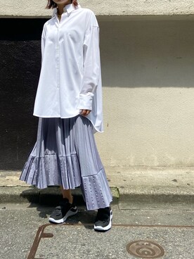 「D.A.T.E.（デイト）のアイテム」を使った、YUKI IKEGAMIさん（レディース・165cm）の夏コーディネート