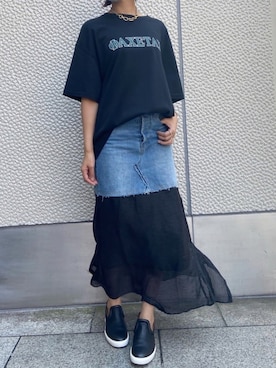 「B'2nd（ビーセカンド）のアイテム」を使った、YUKI IKEGAMIさん（レディース・165cm）の夏コーディネート