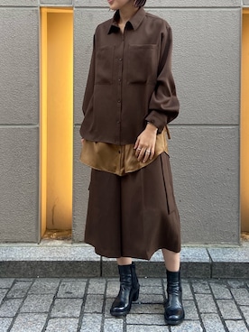 「OFFICINE CREATIVE（オフィチーネクリエイティブ）のアイテム」を使った、YUKI IKEGAMIさん（レディース・165cm）の秋コーディネート