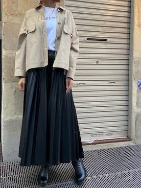 「OFFICINE CREATIVE（オフィチーネクリエイティブ）のアイテム」を使った、YUKI IKEGAMIさん（レディース・165cm）の秋コーディネート