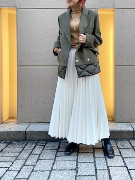 「MARECHAL TERRE（マルシャルテル）のアイテム」を使った、YUKI IKEGAMIさん（レディース・165cm）の秋コーディネート