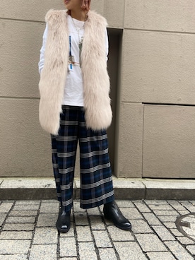 「B'2nd（ビーセカンド）のアイテム」を使った、YUKI IKEGAMIさん（レディース・165cm）の秋コーディネート