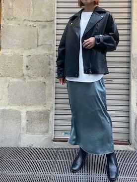 「BACKLASH（バックラッシュ）のアイテム」を使った、YUKI IKEGAMIさん（レディース・165cm）の冬コーディネート