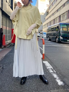 「EARLE（アール）のアイテム」を使った、YUKI IKEGAMIさん（レディース・165cm）の冬コーディネート