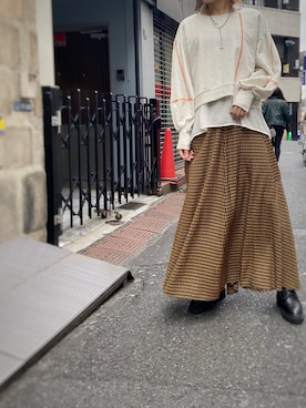 「AULA AILA（アウラアイラ）のアイテム」を使った、YUKI IKEGAMIさん（レディース・165cm）の春コーディネート