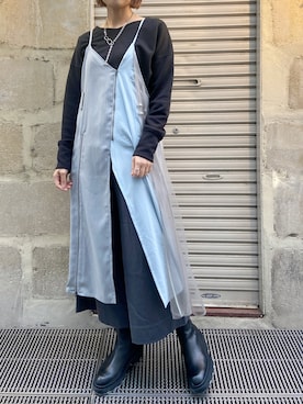 「bajra（バジュラ）のアイテム」を使った、YUKI IKEGAMIさん（レディース・165cm）の春コーディネート