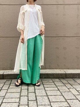「FEMMENT（ファモン）のアイテム」を使った、YUKI IKEGAMIさん（レディース・165cm）の春コーディネート