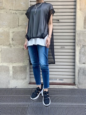 「B'2nd（ビーセカンド）のアイテム」を使った、YUKI IKEGAMIさん（レディース・165cm）の春コーディネート