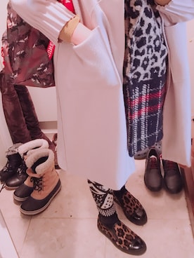 「MARC JACOBS（マークジェイコブス）のアイテム（スリッポン）」を使った、pikota☺︎さん（レディース・165cm）の冬コーディネート