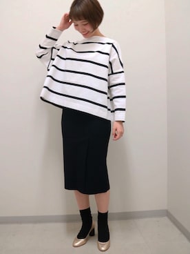 「pyramidis（ピラミッド）のアイテム（パンプス）」を使った、karenさん（レディース・155cm）の冬コーディネート