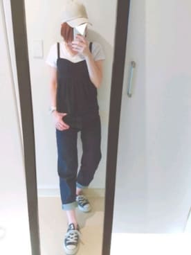 「CONVERSE（コンバース）のconverse（コンバース） ALL STAR OX（オールスターOX）（スニーカー）」を使った、みーやんさん（レディース・153cm）の夏コーディネート