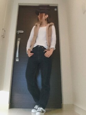 「153cm」｜「アイテム（その他アウター）」を使った、みーやんさん（レディース・153cm）の秋コーディネート