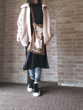 「upper hights」｜「アイテム（ワンピース/ドレス）」を使った、keiさん（レディース・163cm）の冬コーディネート