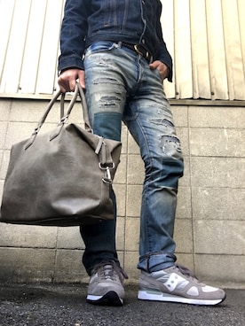 「ボストンバッグ」｜DEVICEさん（メンズ・175cm）の春コーディネート