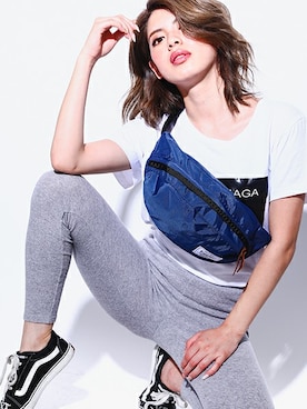 「アイテム（ボディバッグ/ウエストポーチ）」を使った、DEVICEさん（レディース・158cm）の夏コーディネート