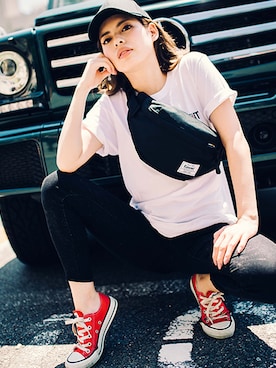 「アイテム（ボディバッグ/ウエストポーチ）」を使った、DEVICEさん（レディース・158cm・20代）の夏コーディネート