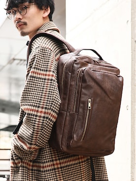 「リュックサック」｜DEVICEさん（メンズ・175cm）の冬コーディネート