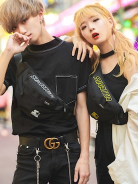 「STARTER（スターター）のアイテム」を使った、DEVICEさん（メンズ・175cm）の夏コーディネート