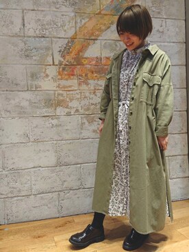 「SM2（エスエムツー）のアイテム（ワンピース、グリーン系）」を使った、SM2 keittio光が丘IMA店さん（レディース・151cm）の冬コーディネート
