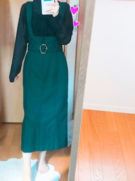 「NANO universe（ナノユニバース）のアイテム（ジャンパースカート）」を使った、かつまるさん（レディース・156cm）の冬コーディネート