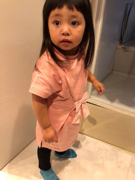 「ロングヘア」｜「アイテム（その他）」を使った、みおりんさん（キッズ・80cm）の春コーディネート