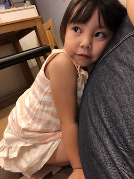 「sense of wonder（センスオブワンダー）のアイテム（パンツ）」を使った、みおりんさん（キッズ・90cm）の秋コーディネート