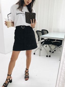 「Gosha Rubchinskiy（ゴーシャラブチンスキー）のアイテム」を使った、小竹麻美さん（レディース・163cm）の夏コーディネート