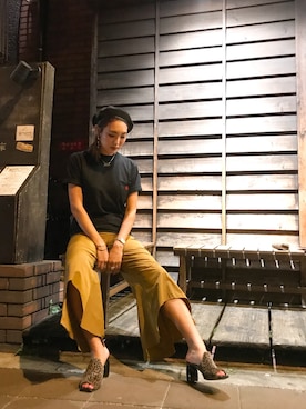 「RICHARDSON（リチャードソン）のアイテム」を使った、小竹麻美さん（レディース・163cm）の夏コーディネート