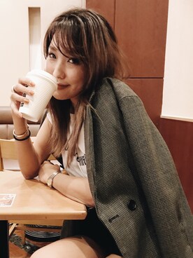 「Gosha Rubchinskiy（ゴーシャラブチンスキー）のアイテム」を使った、小竹麻美さん（レディース・163cm）の秋コーディネート