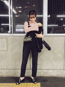 「FENDI」｜小竹麻美さん（レディース・163cm）の秋コーディネート