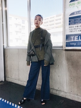 「ハーネス」｜小竹麻美さん（レディース・163cm）の秋コーディネート