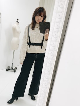 「ハーネス」｜小竹麻美さん（レディース・163cm）の秋コーディネート